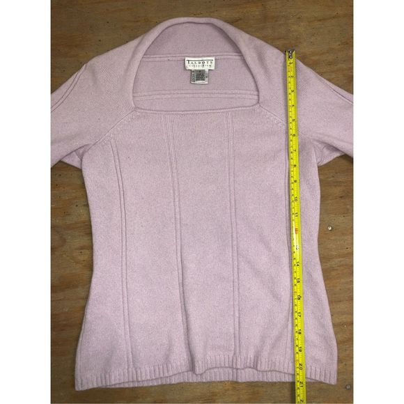 Talbots Lavender Purple Cashmere Square Neck Sweater Size Small - Picture 8 of 8